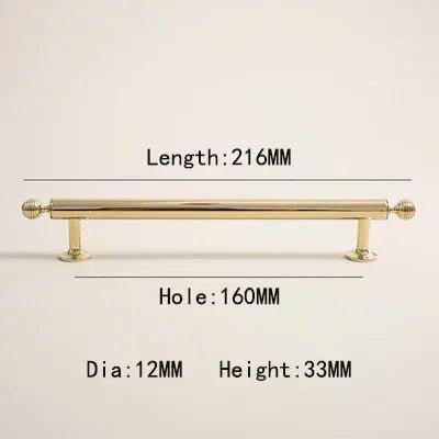 European Gold Brass Knobs – 6.3" Pull Handles for Stylish Cabinet Design