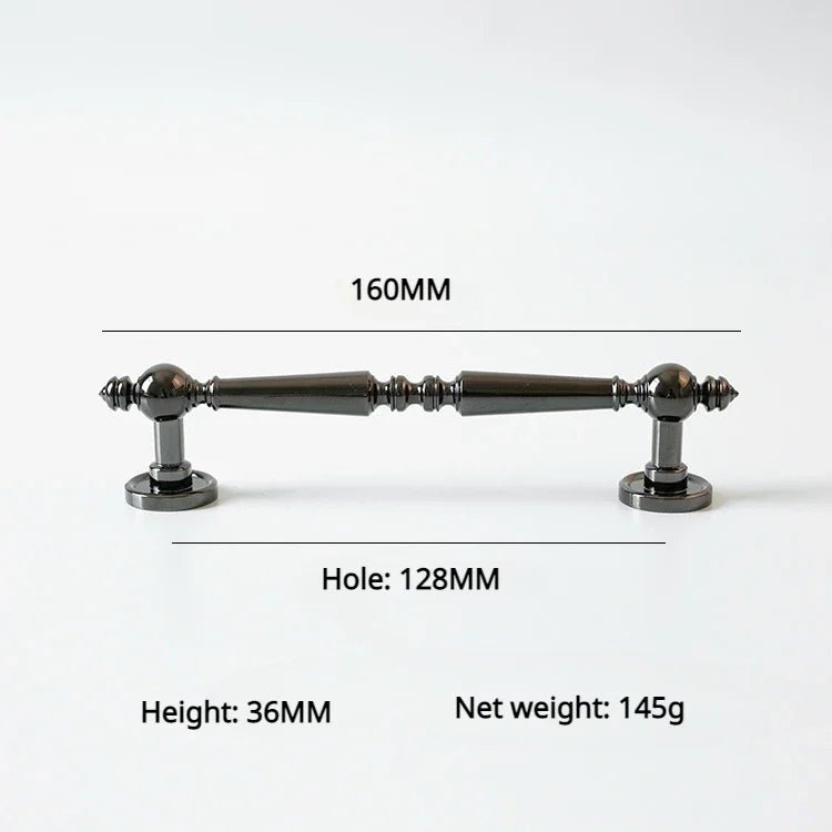 Stylish French Style Brass Cabinet Pulls – Dark Drawer Knob Design