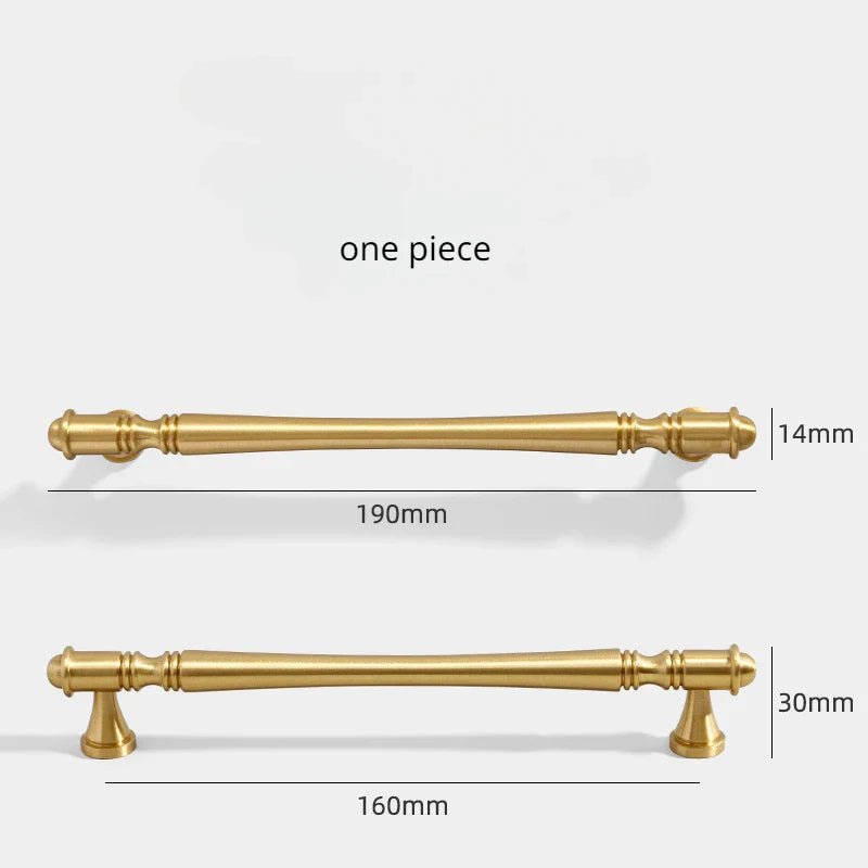 Durable Gold Brass Cabinet Handles – 3.78"-6.3" Pull Handles for Drawers