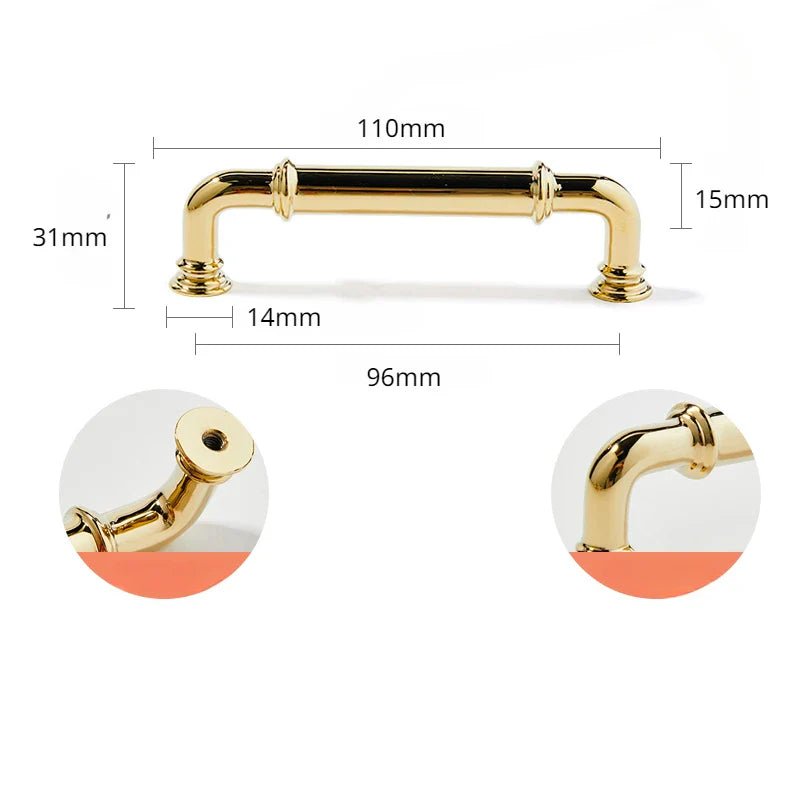 Modern Gold Brass Pull – T-Bar Handle for Kitchen and Furniture Cabinets