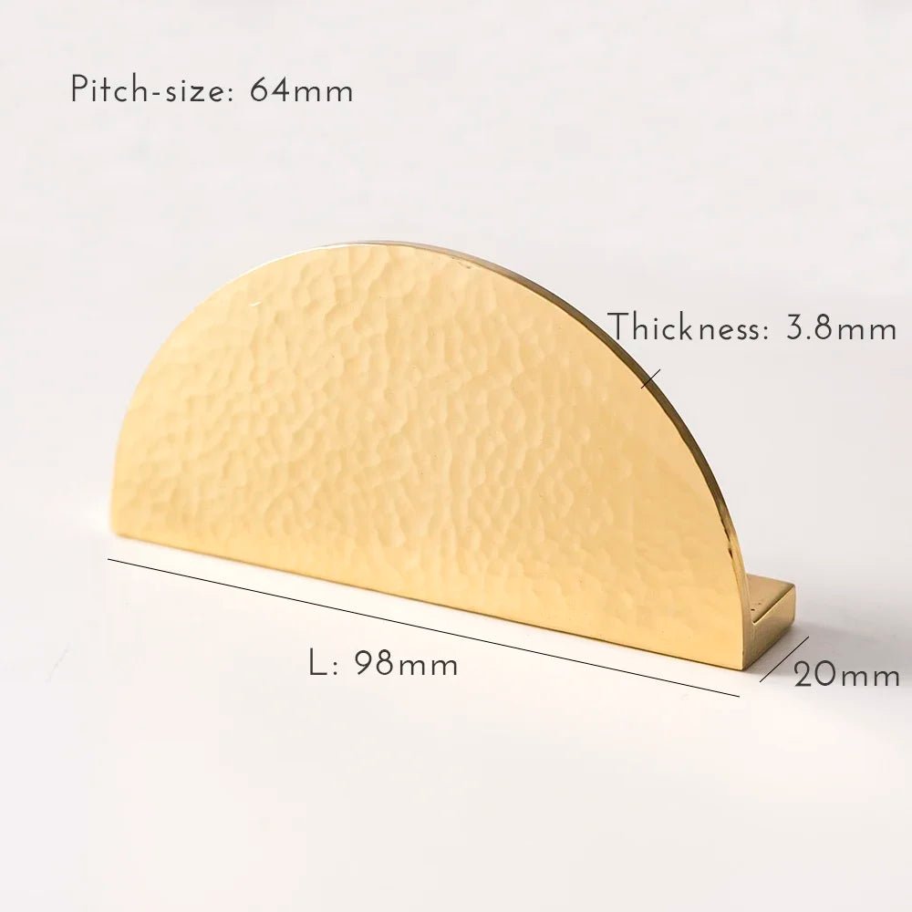 High-Quality Solid Brass Semi-Circular Pull for Cabinets