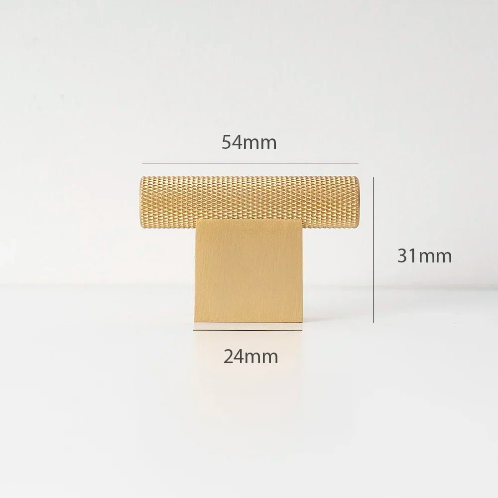 Stylish Gold Knurled Brass Handles for Kitchen Cabinets and Drawers
