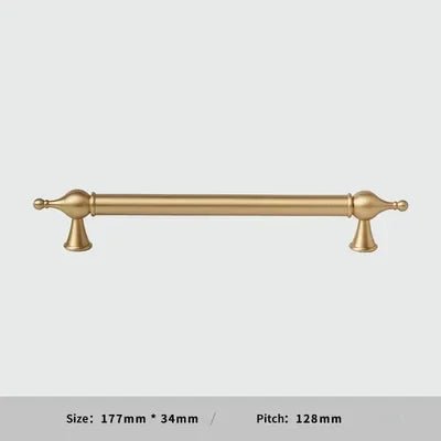 Modern Gold T-Bar Brass Handle for Cabinets and Furniture