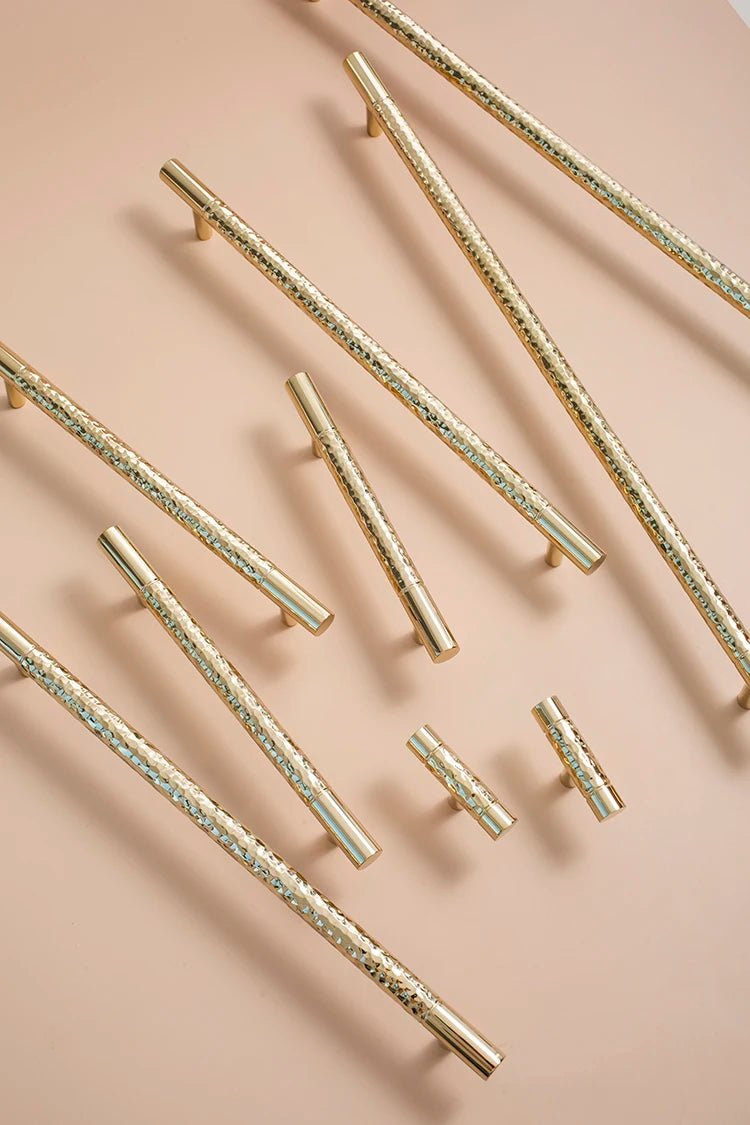 High-Quality Textured Hammered Brass Pulls and Handles