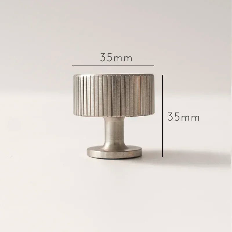 Satin Nickel Brass Handles – Knurled Pulls for Stylish Cabinet Design