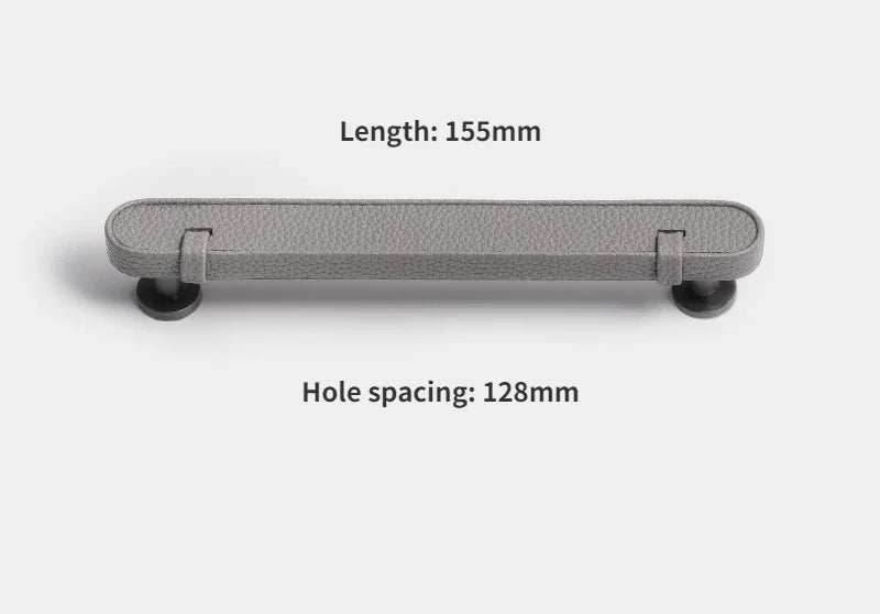 Durable Leather & Zinc Alloy Pull Handles for Cabinets and Furniture