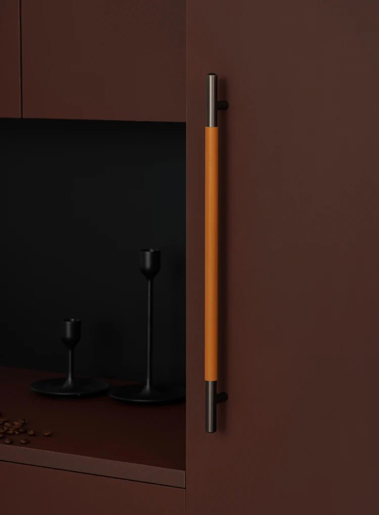 Leather-Wrapped Drawer Pulls – Long Cabinet Handles