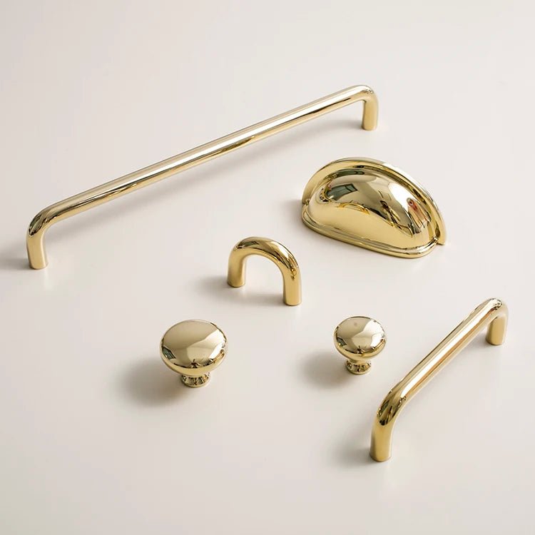 Sleek Minimalist Brass Handles – Gold Cabinet Pulls 5"-12.6"