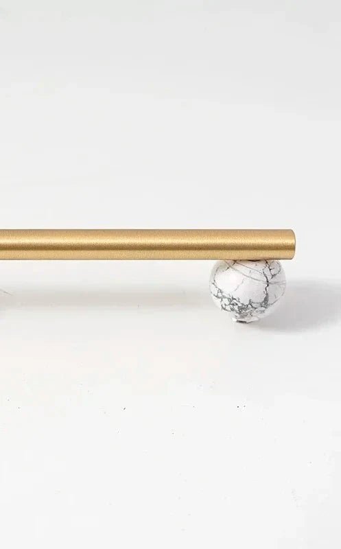 Luxury Marble and Brass Nordic Art Handles for Furniture