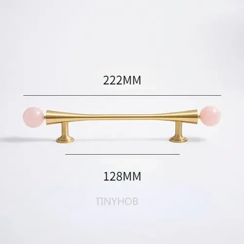 Contemporary Pink Crystal Brass Knobs – Luxury Pull Handles for Furniture