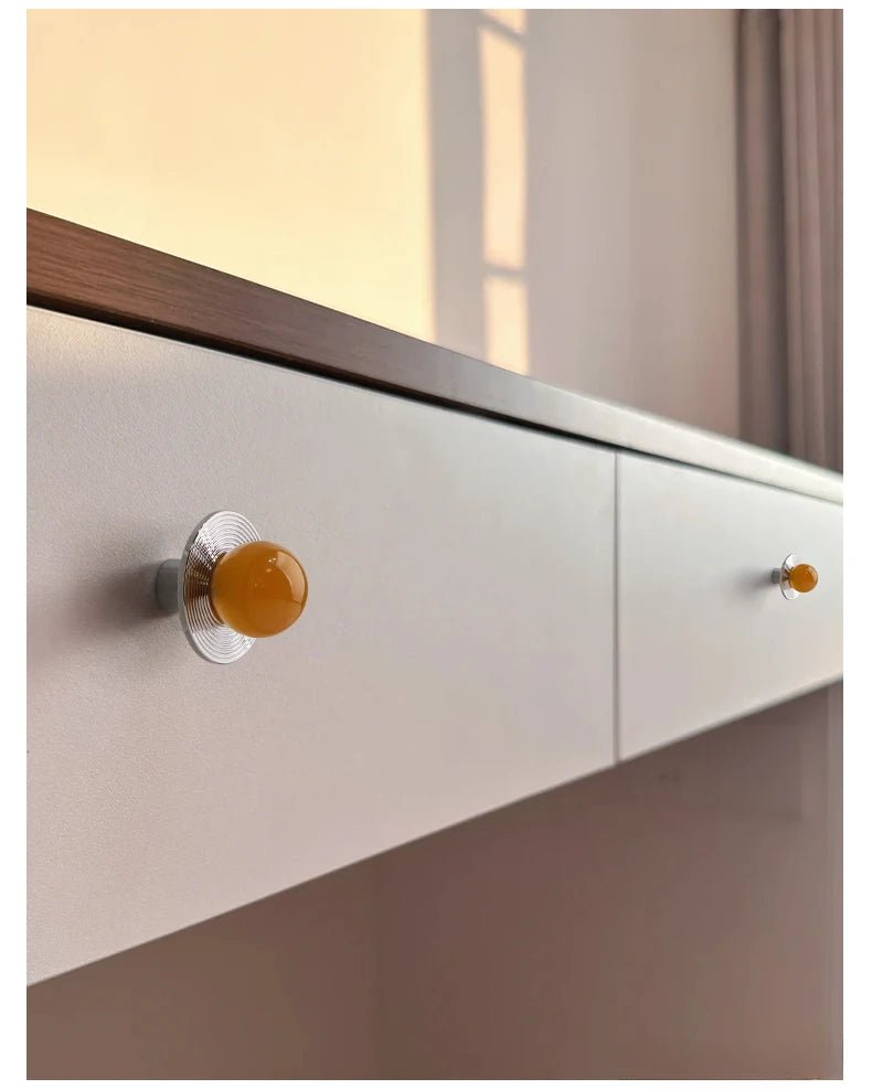 Pink Crystal Chrome Knobs – 5" Drawer Pulls