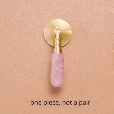 Luxury Pink Crystal Brass Accent Knobs – Stylish Cabinet Pulls