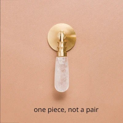 Durable Pink Crystal Knobs – Brass Accent Pull Handles for Furniture