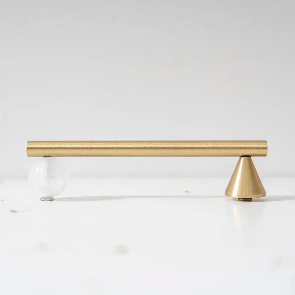 Durable Brass Base Pink Crystal Knobs – Luxury Pull Handles for Cabinets