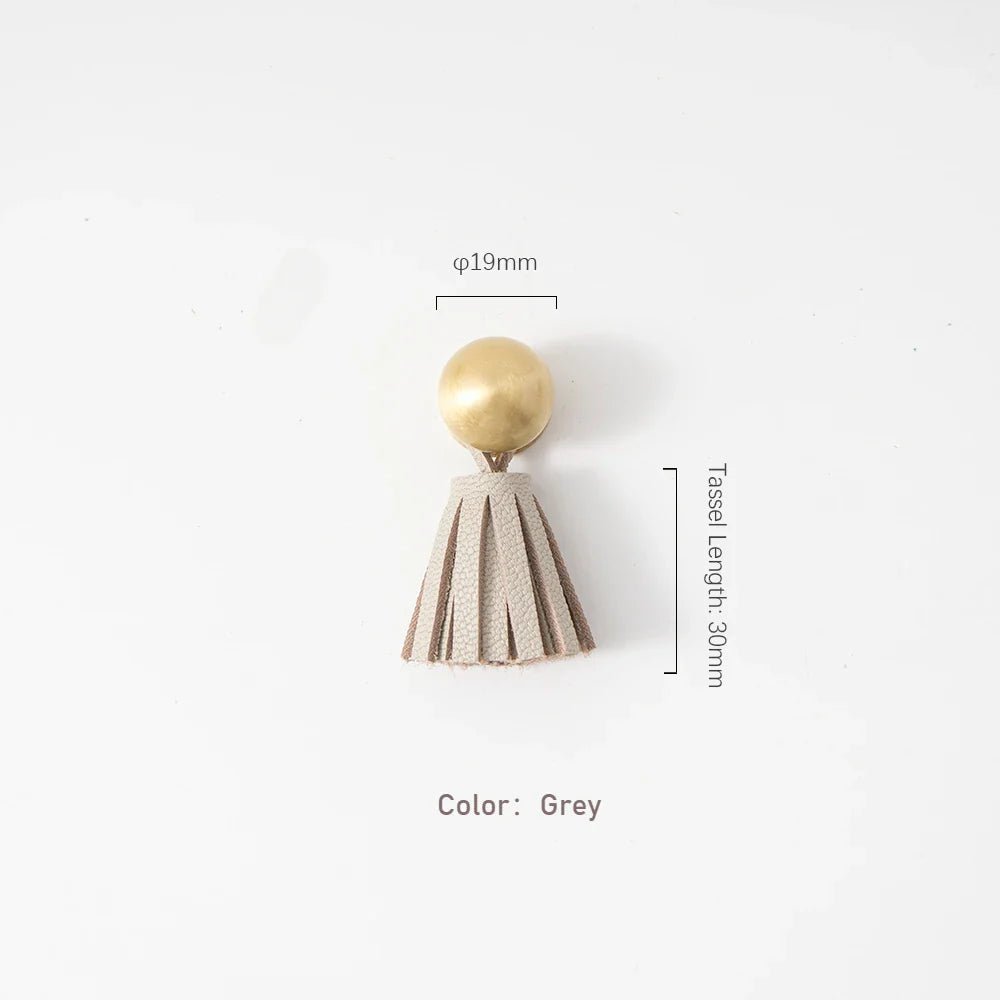 Pink Leather Tassel Cabinet Handle for Kids Room Furniture
