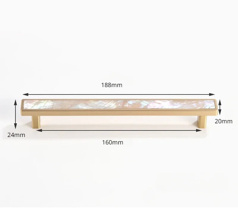 Durable Pink Shell & Brass Wardrobe Pull for Kids' Cabinets