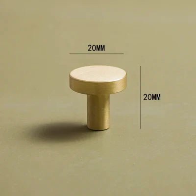 Round Brass Gold Knobs – 20-33mm Pull Handles for Cabinets