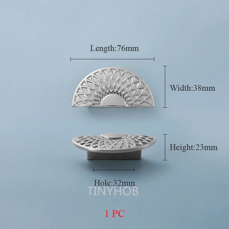 Contemporary Semi-Circular Brass Pulls for Modern Furniture
