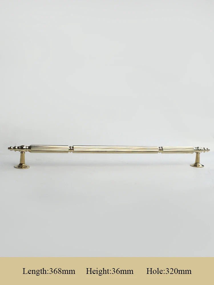 Elegant 8.8 Inch Shiny Gold Solid Brass Pull Handles for Cabinets