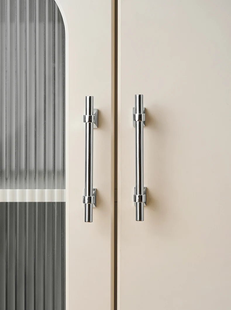 Silver Brass Cabinet Handles – Modern Drawer Pulls