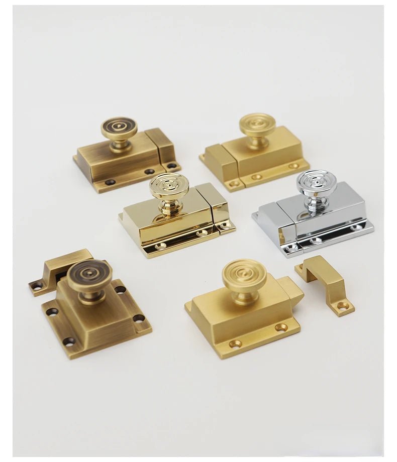 Premium Solid Brass Bolt Door Latch – Vintage Security Lock
