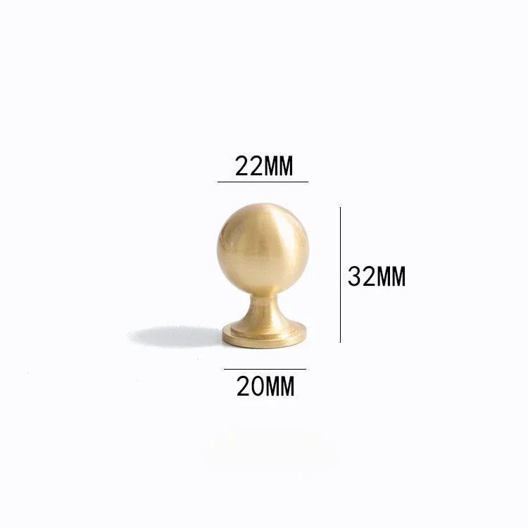 Gold Round Solid Brass Cabinet Knobs for Modern Style