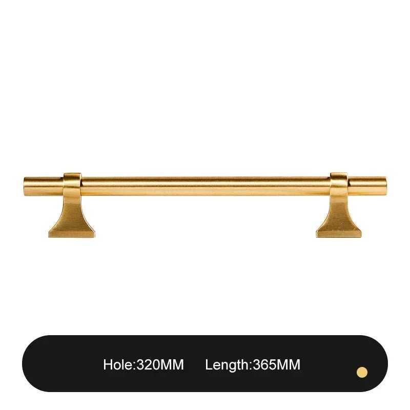 Luxury Solid Brass T-Bar Pulls for Kitchen and Wardrobe Knobs