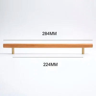 Modern Solid Walnut Knobs – 5" Wooden Pull Handles for Cabinets