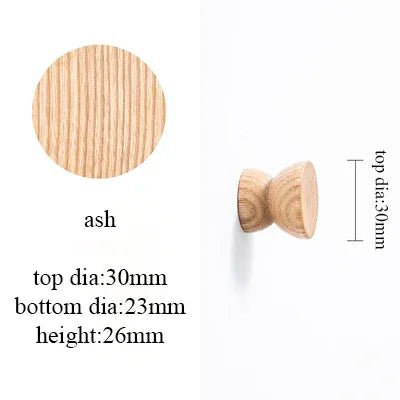 Solid Walnut Wooden Knobs – Modern Pull Handles for Drawer Design