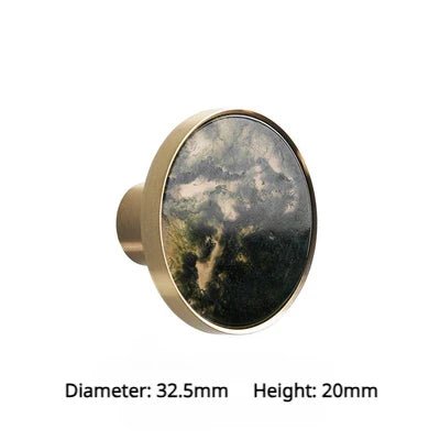 Stone & Brass Cabinet Knobs – Luxury Pull Handles for Elegant Drawers