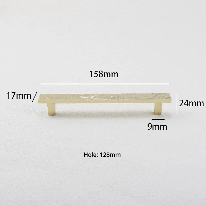 Elegant Vintage Brass Vertical Pattern Pull – Handles for Cabinets
