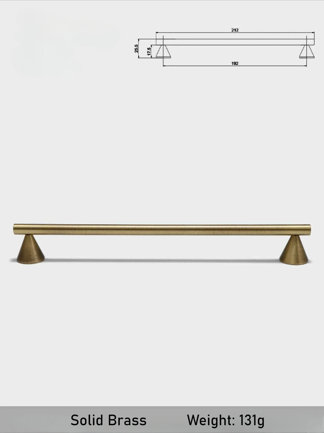 Durable Vintage Brass T-Bar Handles – Bronze Pulls for Cabinets