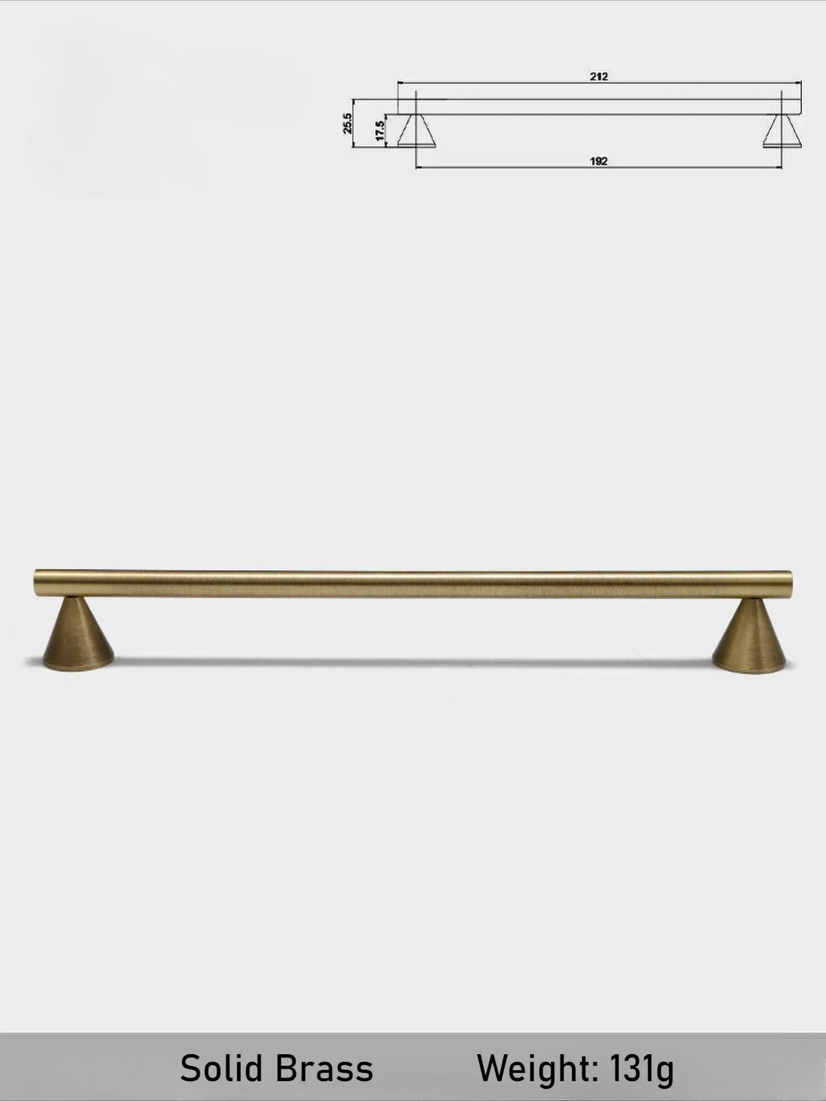 Durable Vintage Brass T-Bar Handles – Bronze Pulls for Cabinets