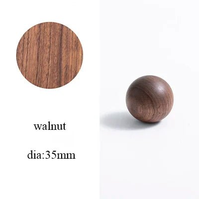 Wooden Ball Knob for Stylish Drawers – Walnut, Ash, Beech Handle