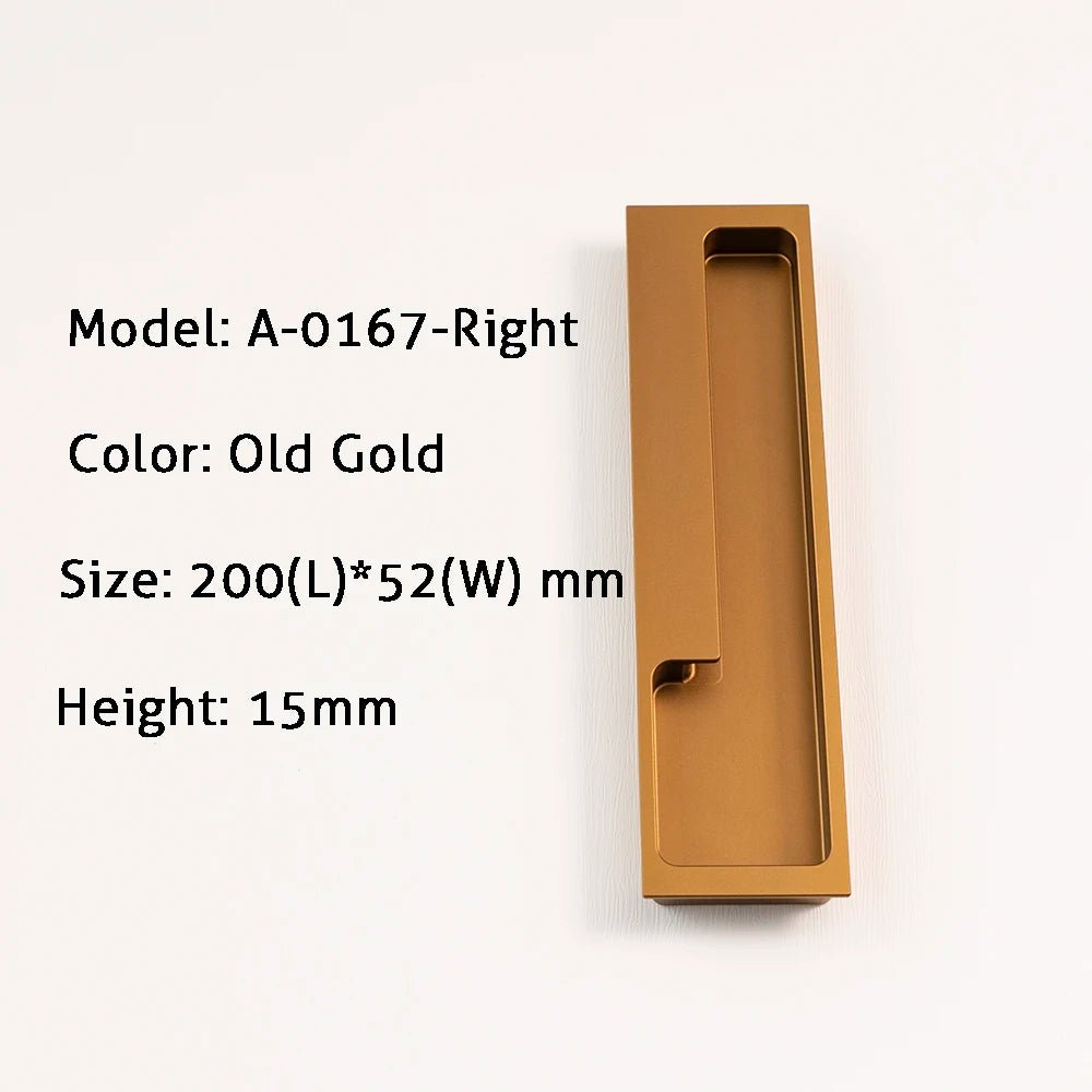 Black Flush Mount Cabinet Handle – Sliding Door Pull  