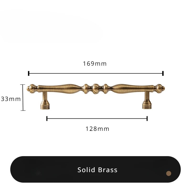 Elegant Brass Drawer Pull – 6.3" Vintage Style