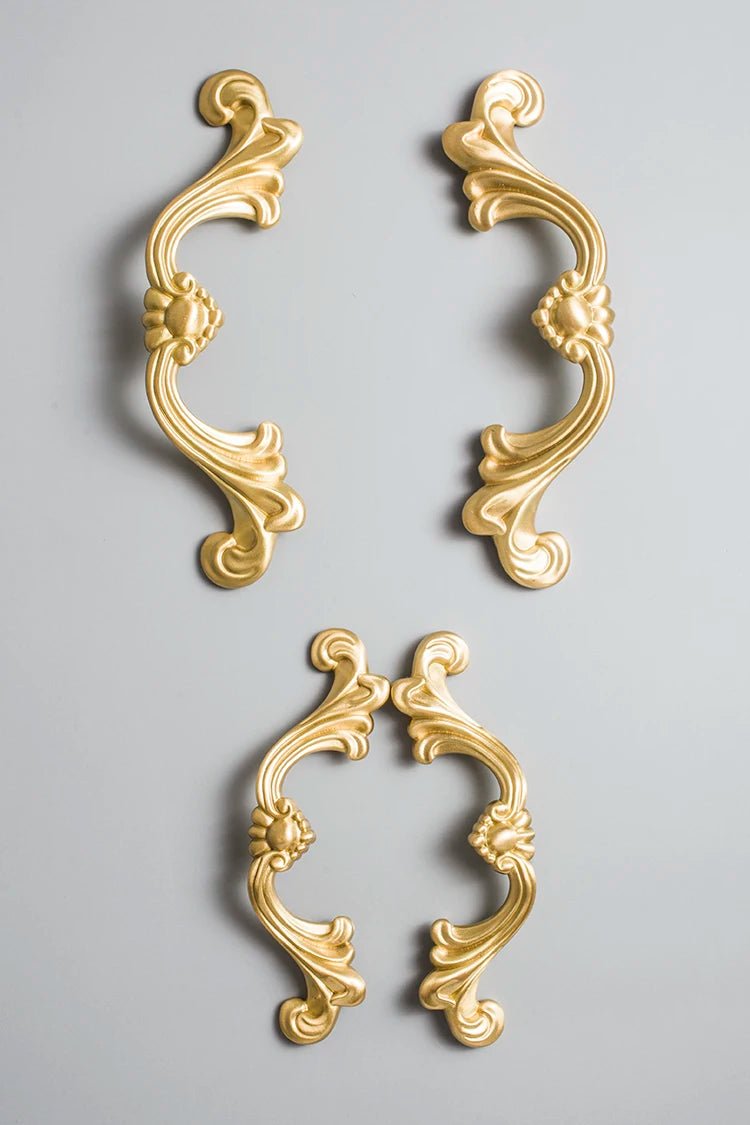 Retro Gold Brass Pull – European Cabinet Hardware