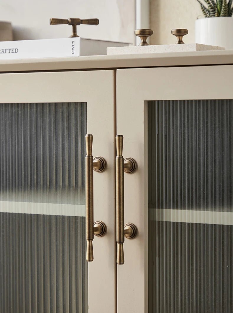 Elegant Retro Brass T-Bar Pulls for Cabinets