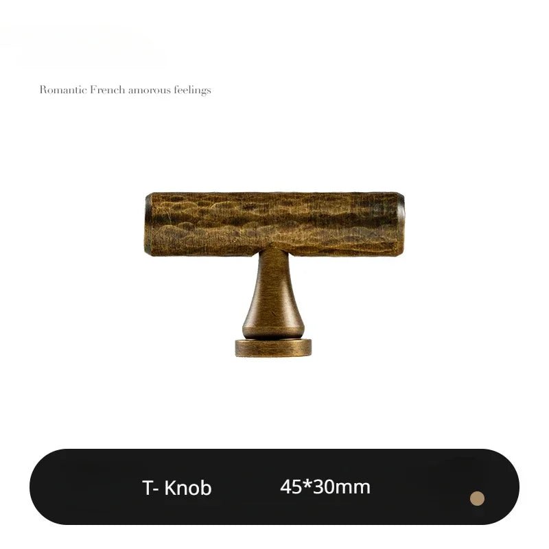 Retro Brass Handle - Handmade T-Bar for Drawers