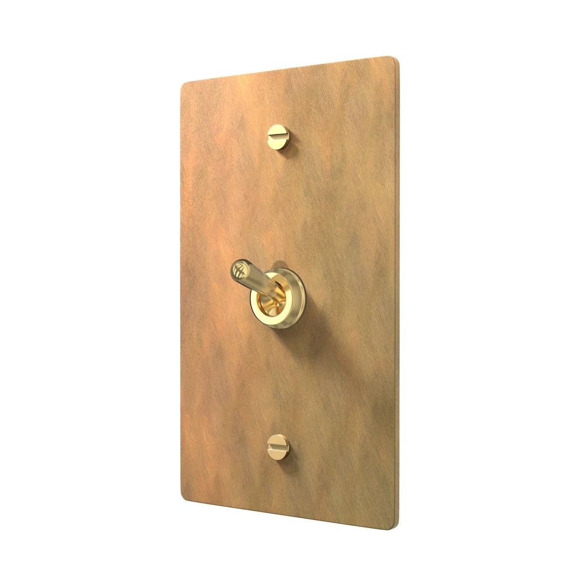 Single Toggle Switch - Retro Brass Design