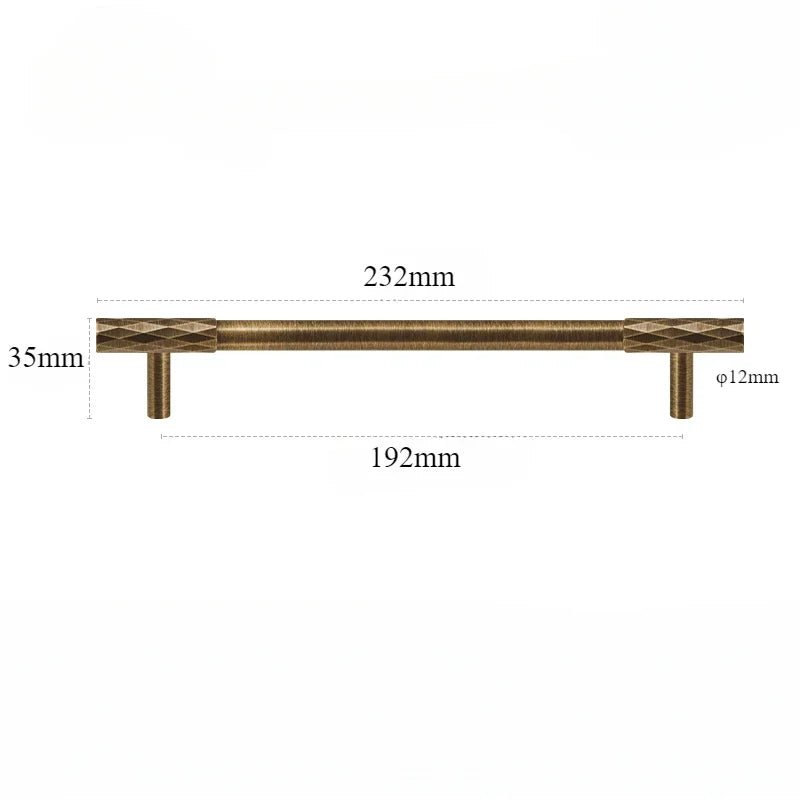 Brushed Brass Pull for Cabinets – Vertical Style