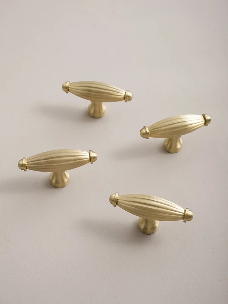 Vintage Oval T-Bar Pull - Solid Brass Handle
