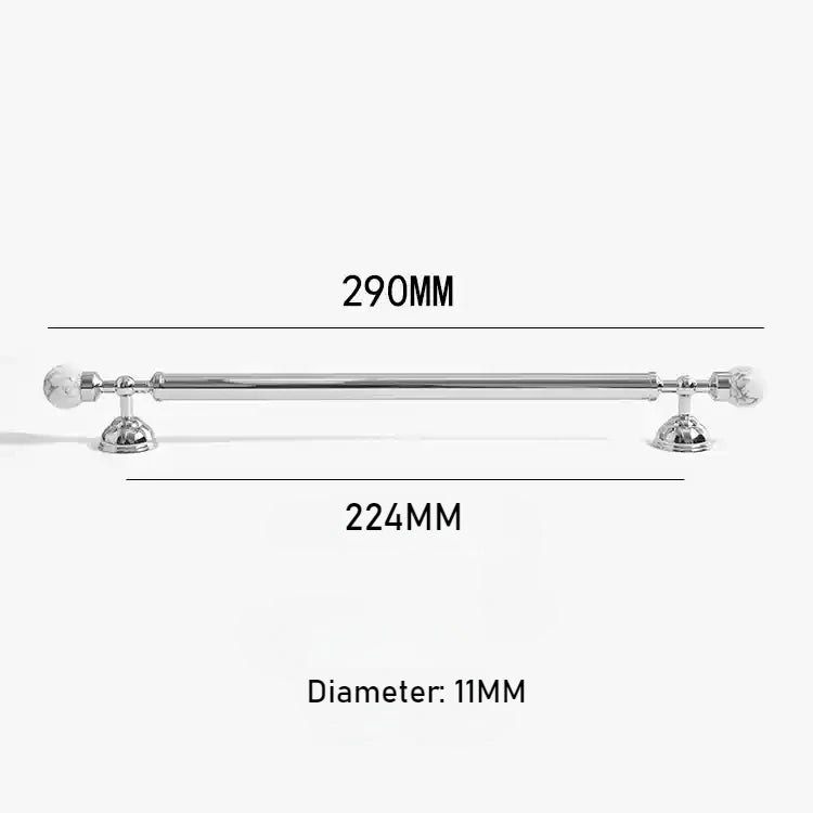 Rose Crystal Brass Handle – Glam Drawer Pull  