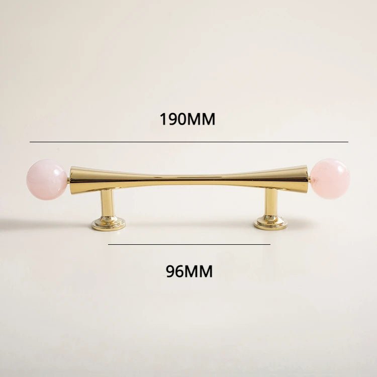 Pink Faceted Glass Knob – Chic Cabinet Pull  