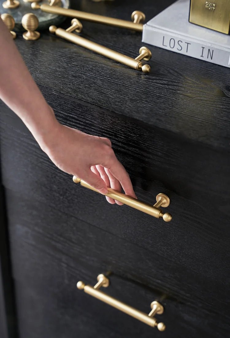 Solid Brass Pulls for Drawers - Round & Bar Designs