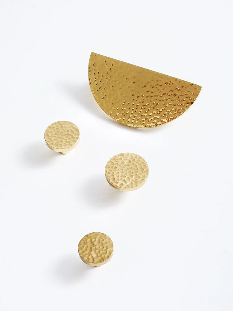 Textured Brass Drawer Pull – Handcrafted Look  