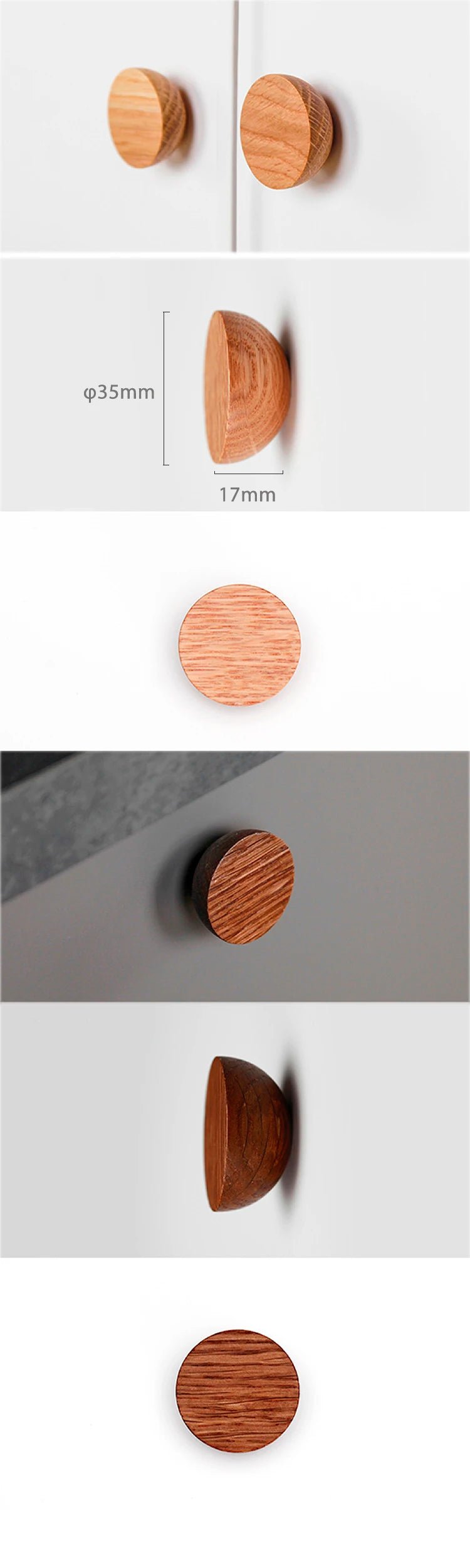 Handcrafted Wood Cabinet Knob – Organic Modern Pull  