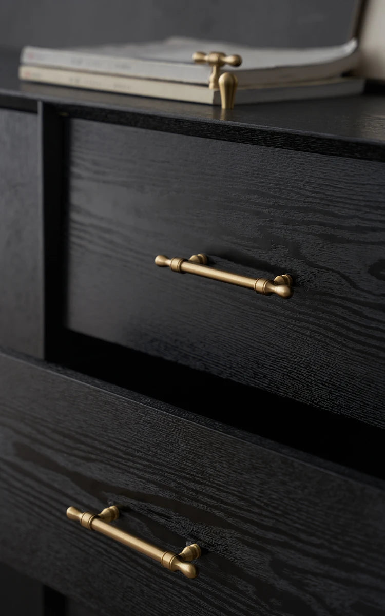 Elegant Satin Brass Cabinet Handles for Vintage Style