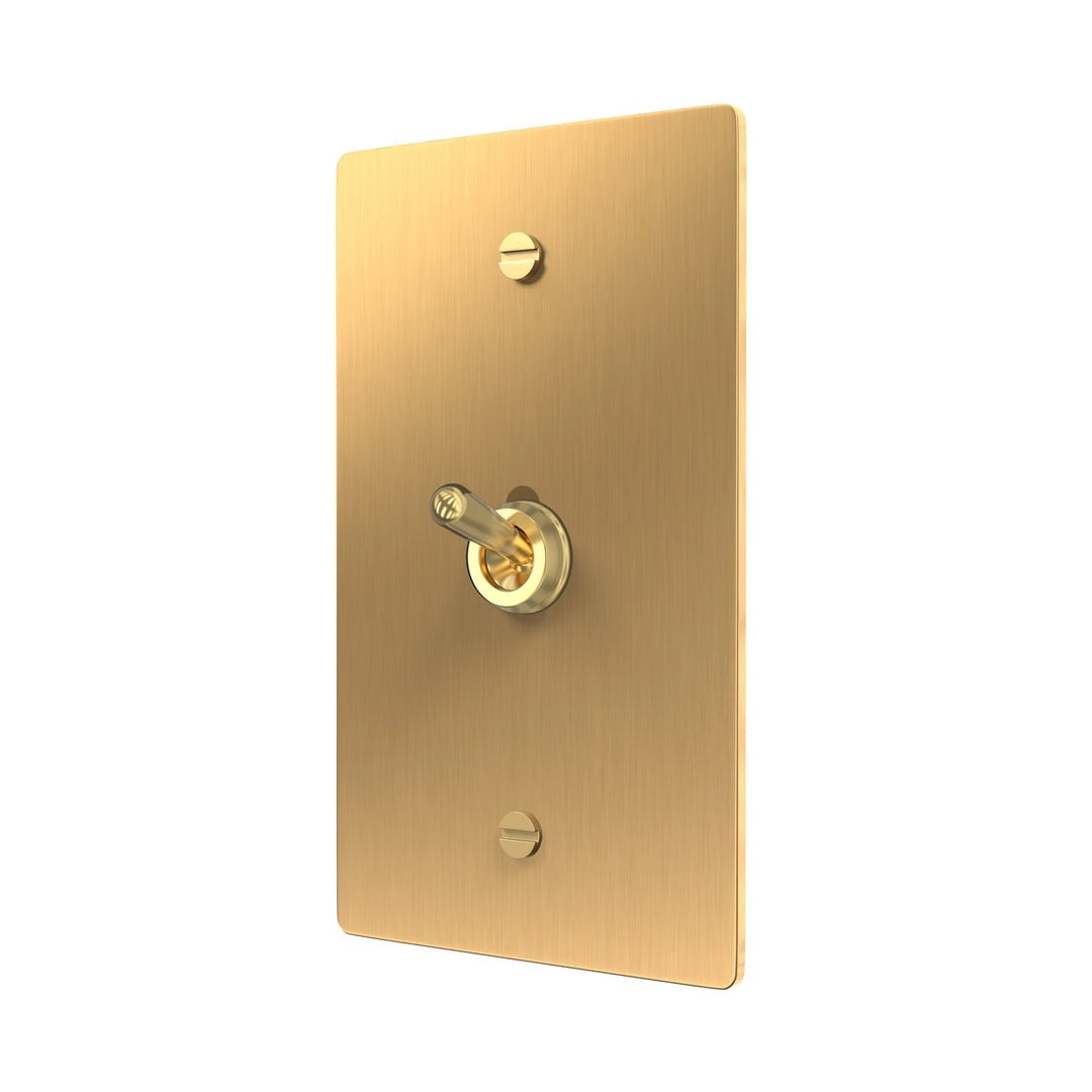 Brass Toggle Switch - Retro Style Plate