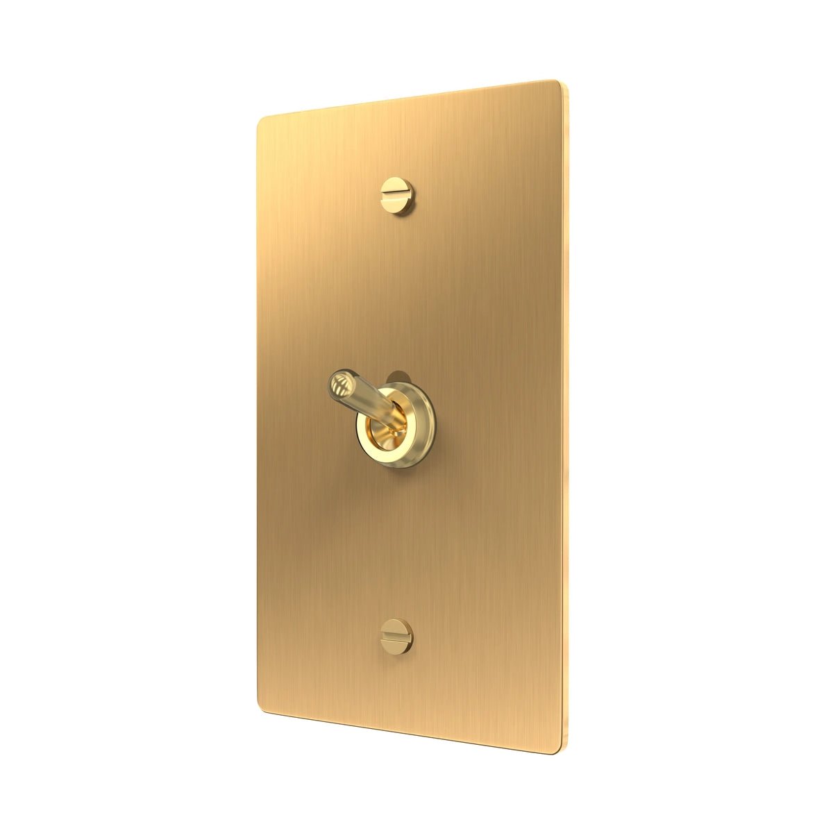 Brass Toggle Switch - Retro Style Plate